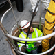 Technician installs new fiber optic cables underground after Hurricane Sandy.